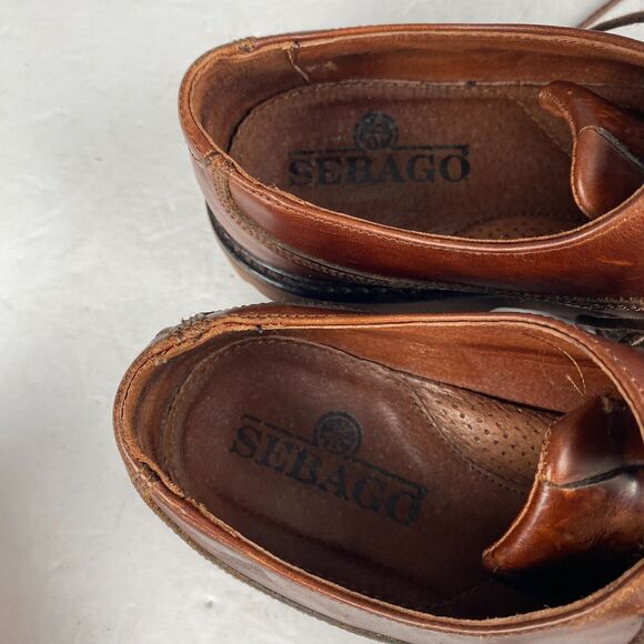 Men's Sebago Drysides Waterproof Lace up Brown Leather Oxford Shoes Size 8M - Picture 15 of 16